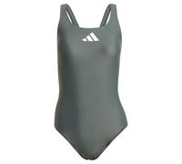 Adidas Femme 3 Bar Logo Swimsuit, Legend Ivy/White, 42