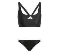 Adidas Femme 3 Stripes V-Back Bikini, Black/White, 46