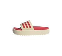 adidas Femme Adilette Platform Slides TOBOGGANS, Warm Vanilla/Semi Lucid Red/Semi Lucid Red, 39 EU