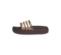 adidas Femme Adilette Platform Slides Tongues, Shadow Brown/Cloud White/Magic Beige, 40 EU