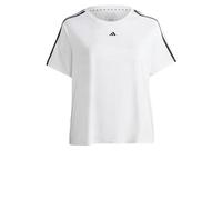 adidas Femme AEROREADY Train Essentials 3-Stripes Tee (Plus Size), White/Black, 3XL Plus