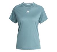 adidas Femme AEROREADY Train Essentials Minimal Branding Crewneck Tee, preloved Teal/White, XL