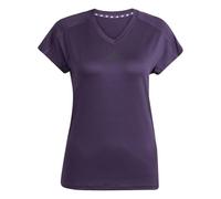 Adidas Femme AEROREADY Train Essentials Minimal Branding V-Neck Tee, Aurora Plum/Black, M
