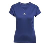 Adidas Femme AEROREADY Train Essentials Minimal Branding V-Neck Tee, Dark Blue/White, XS