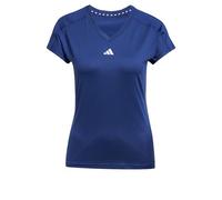 adidas Femme AEROREADY Train Essentials Minimal Branding V-Neck Tee, Dark Blue/White, XS
