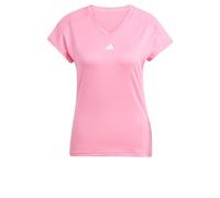 adidas Femme AEROREADY Train Essentials Minimal Branding V-Neck Tee, Pink Fusion/White, XS