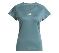 Adidas Femme AEROREADY Train Essentials Minimal Branding V-Neck Tee, Preloved Teal/White, S
