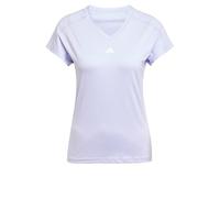 adidas Femme AEROREADY Train Essentials Minimal Branding V-Neck Tee, Violet Tone/White, L