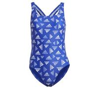 adidas Femme Allover Print Sportswear Swimsuit, Semi Lucid Blue/White, 38