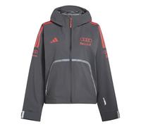adidas Femme Audi Revolut Formula One Team 2026 Mechanics Rain Jacket Coat, utility black/hi-res red, S