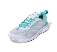 adidas Femme Avaflash Low Tennis Shoes Chaussures, Cloud White/Silver Metallic/Flash Aqua, 39 1/3 EU