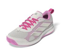 adidas Femme Avaflash Low Tennis Shoes, Core White/Silver met./Lucid Pink, 42 EU