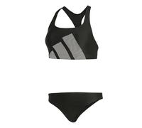 adidas Femme Big Bars C-Back Bikini Set Swimwear, Black, 40