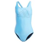 adidas Femme Big Bars Swimsuit, Blue Burst, 30