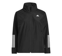 adidas Femme BSC 3-Stripes RAIN.RDY Jacket (Plus Size), Black, 3XL Plus