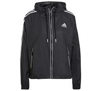 adidas Femme BSC 3-Stripes Wind Jacket, Black/Black/White, XXS