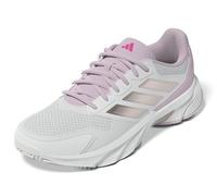 adidas Femme Courtjam Control 3 Tennis Shoes Chaussures, Cloud White/Silver Metallic/Lucid Pink, 37 1/3 EU