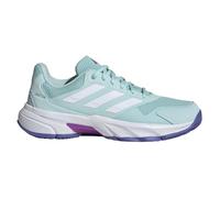 adidas Femme Courtjam Control 3 Tennis Shoes Chaussures, Semi Flash Aqua/Cloud White/Cobalt Blue, 36 EU