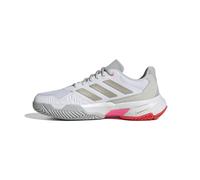 Adidas Femme Courtjam Control 3 Tennis Shoes, Cloud White/Iron Metallic/Lucid Red, 40 EU