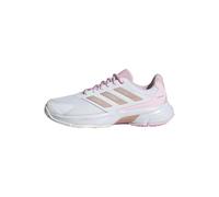 adidas Femme Courtjam Control 3 Tennis Shoes, Cloud White/Silver Metallic/Lucid Pink, 38 2/3 EU