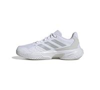adidas Femme CourtJam Control 3 Womens Clay Tennis Shoes, Cloud White/Silver Metallic/Grey One, 39 1/3 EU
