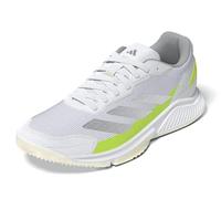 adidas Femme Courtquick W Chaussures de Padel, Cloud White/Silver Metallic/Lucid Lemon, 40 EU