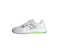 adidas Femme Dropset Base Training Shoes Chaussures de Sport et d'entraînement, Cloud White/Matte Silver/Lime Burst, 39 EU