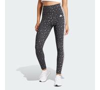 adidas Femme Essentials 3-Stripes Animal Print Leggings, grey/carbon/black, S