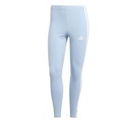 adidas Femme Essentials 3-Stripes Cotton Leggings, Glow Blue/White, L