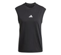 adidas Femme Essentials 3-Stripes Cotton Lifestyle Tank, Black/White, XL