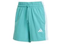 adidas Femme Essentials 3-Stripes Cotton Shorts, Powder Teal/White, XS