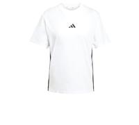 T-shirt adidas Essentials Coton 3-Stripes manches courtes blanc noir femme - S