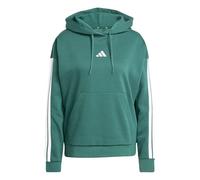 adidas Femme Essentials 3-Stripes Fleece Hoodie, Collegiate Green/White, M