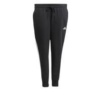 adidas Femme Essentials 3-Stripes Fleece Slim Pants (Plus Size), Black/White, XXL Plus