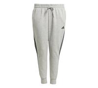 adidas Femme Essentials 3-Stripes Fleece Slim Pants (Plus Size), Medium Grey Heather/Black, XXL Plus