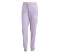 adidas Femme Essentials 3-Stripes Fleece Slim Pants, Powder Plum/White, L
