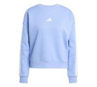 adidas Femme Essentials 3-Stripes Fleece Sweatshirt, Blue Fusion/White, M