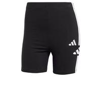 adidas Femme Essentials 3-Stripes High Waisted Biker Shorts, Black/White, XS