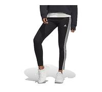 adidas Femme Essentials 3-Stripes High-Waisted Single Jersey Leggings, Black/White, S