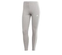adidas Femme Essentials 3-Stripes High-Waisted Single Jersey Leggings, Medium Grey Heather/White, S