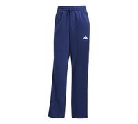 adidas Femme Essentials 3-Stripes Open Hem Fleece Pants, Dark Blue/White, XXL