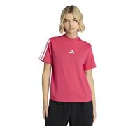 adidas Femme Essentials 3-Stripes Sleeve Cotton Shirt, Power Pink/White, S