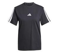 adidas Femme Essentials 3-Stripes Sleeve Cotton T-Shirt, Black/White, XS