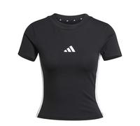 Adidas T-shirt femme Essentials 3 bandes Slim Baby Noir Taille M
