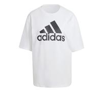 adidas Femme Essentials Big Logo Boyfriend Tee, White/Black, M