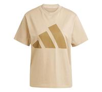 adidas Femme Essentials BIG Logo Cotton T-Shirt, Warm Sandstone/Brown Desert, XS
