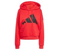 adidas Femme Essentials BIG Logo French Terry Loose Hoodie, Pure Ruby/Black, M