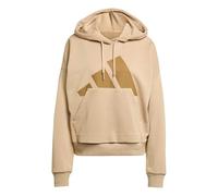 adidas Femme Essentials BIG Logo French Terry Loose Hoodie, Warm Sandstone/Brown Desert, M