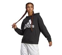 adidas Femme Essentials Big Logo Oversized French Terry Hoodie, Black/White, XL