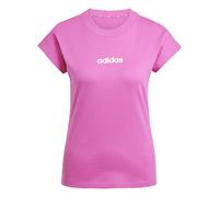 adidas Femme Essentials Linear Cotton T-Shirt, Semi Lucid Fuchsia/White, L